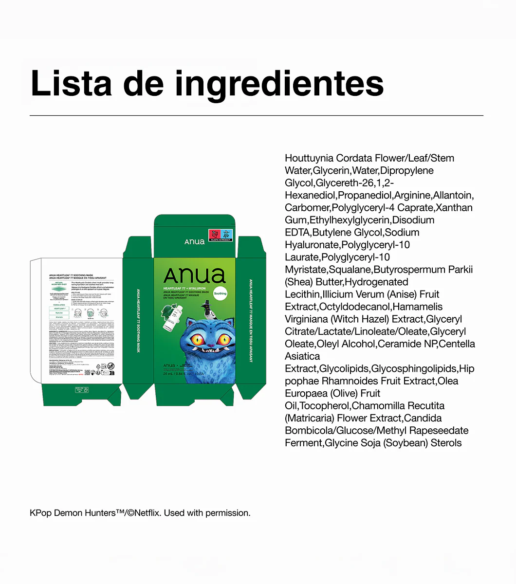 ANUA Heartleaf 77 Soothing Mask 1u - Mascarilla Facial Calmante y Anti-Rojeces con Heartleaf - Image 8