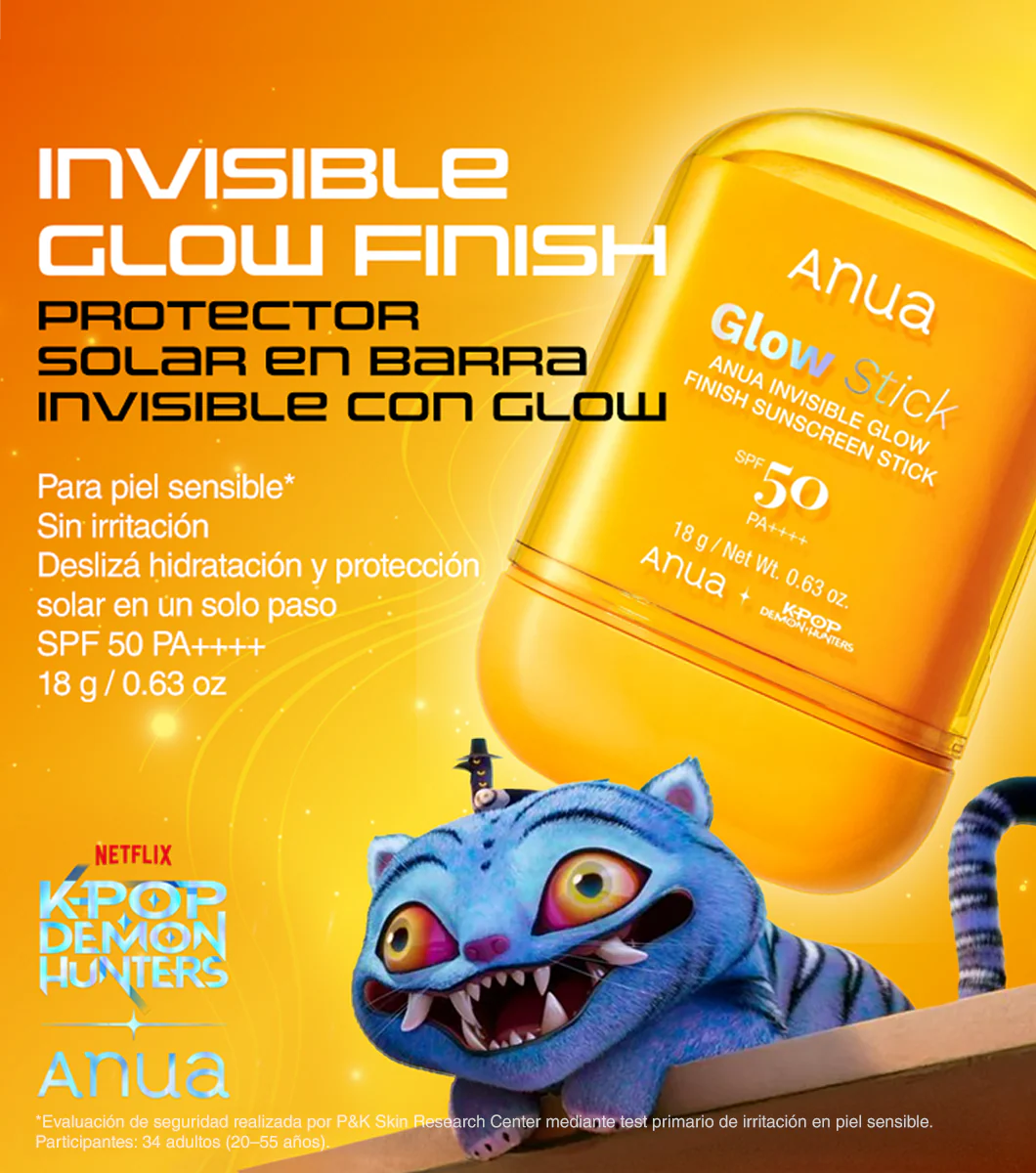 ANUA Invisible Glow Finish Sunscreen Stick 18g - Protector Solar en Barra Transparente con Ácido Hialurónico y Acabado Glow - Image 8