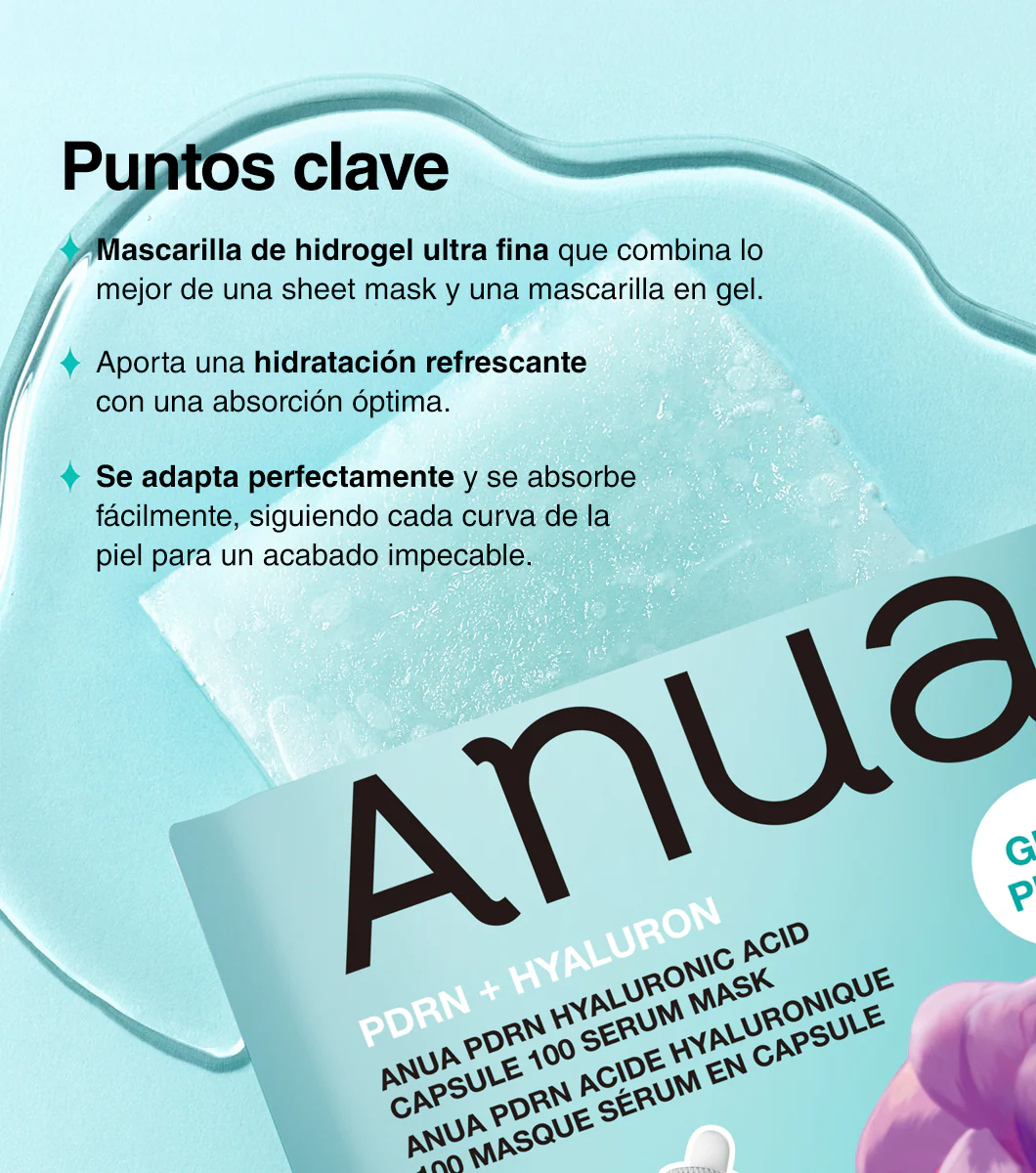 ANUA PDRN Hyaluronic Acid Capsule 100 Serum Mask 1u - Mascarilla Facial Regeneradora e Hidratante con PDRN - Image 4