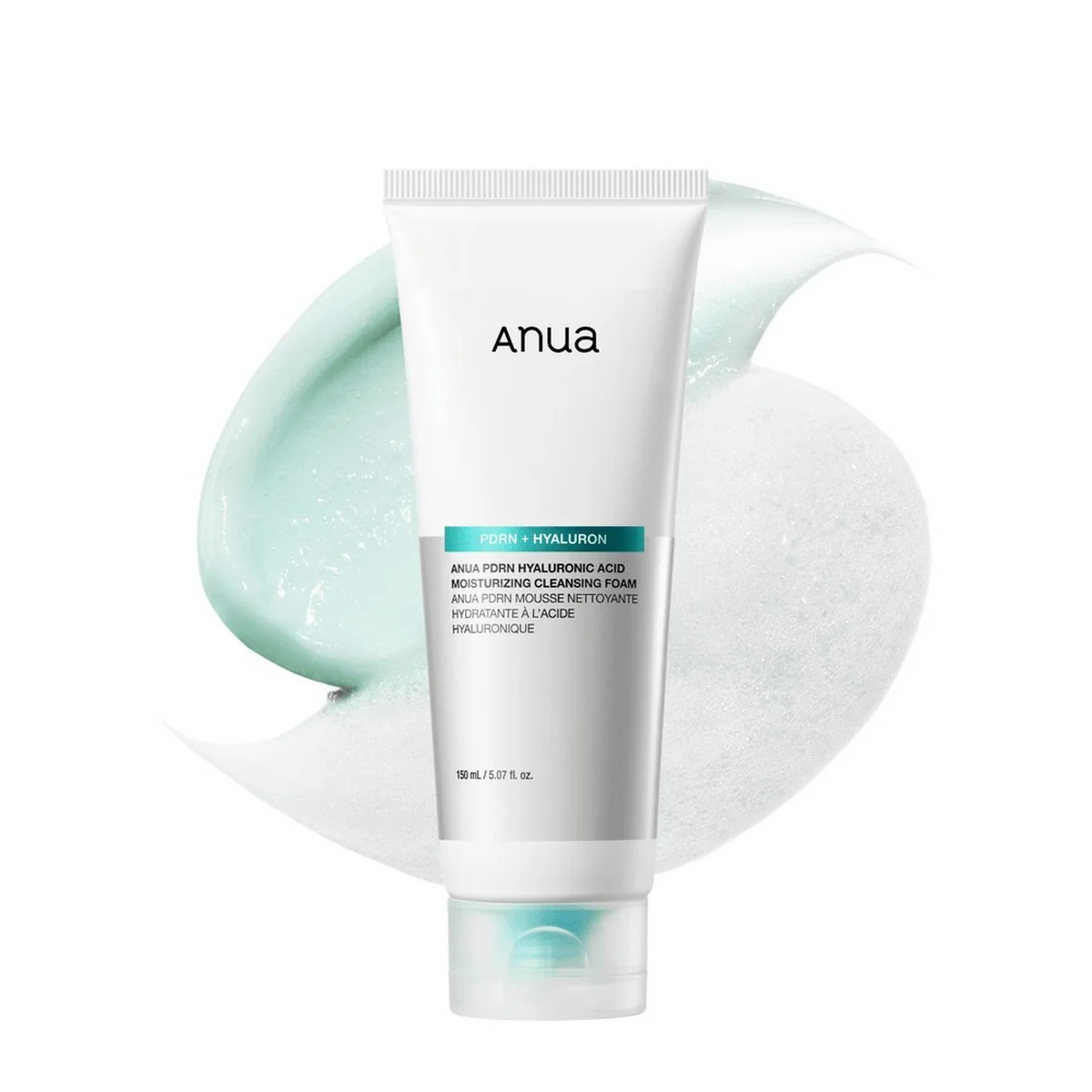 ANUA PDRN Hyaluronic Acid Moisturizing Cleansing Foam 150ml - Espuma Limpiadora Hidratante con PDRN y Ácido Hialurónico