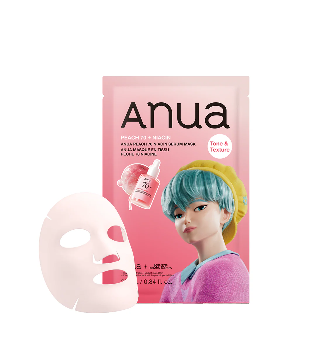 ANUA Peach 70 Niacin Serum Face Mask 1u - Mascarilla Facial Iluminadora con Extracto de Durazno y Niacinamida