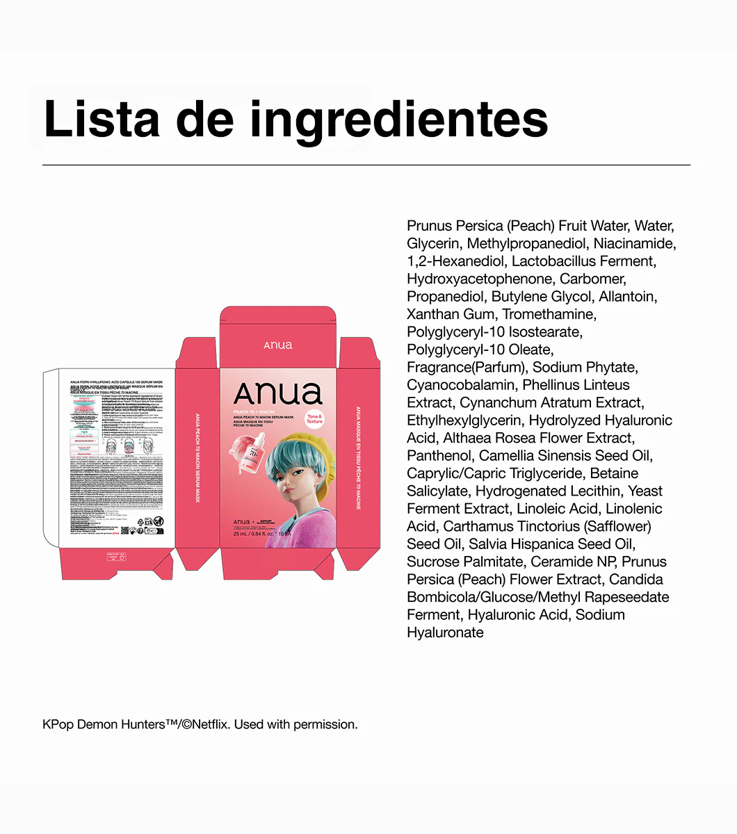 ANUA Peach 70 Niacin Serum Face Mask 1u - Mascarilla Facial Iluminadora con Extracto de Durazno y Niacinamida - Image 7