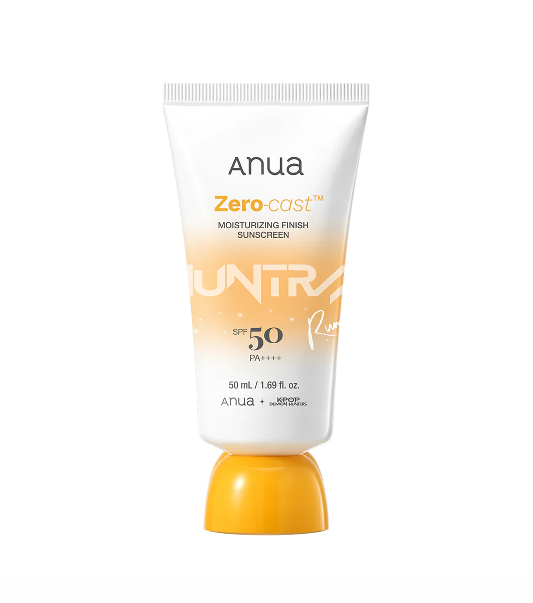 ANUA Zero-Cast Moisturizing Finish Sunscreen 50ml - Protector Solar Hidratante Efecto Invisible con Ácido Hialurónico y Niacinamida