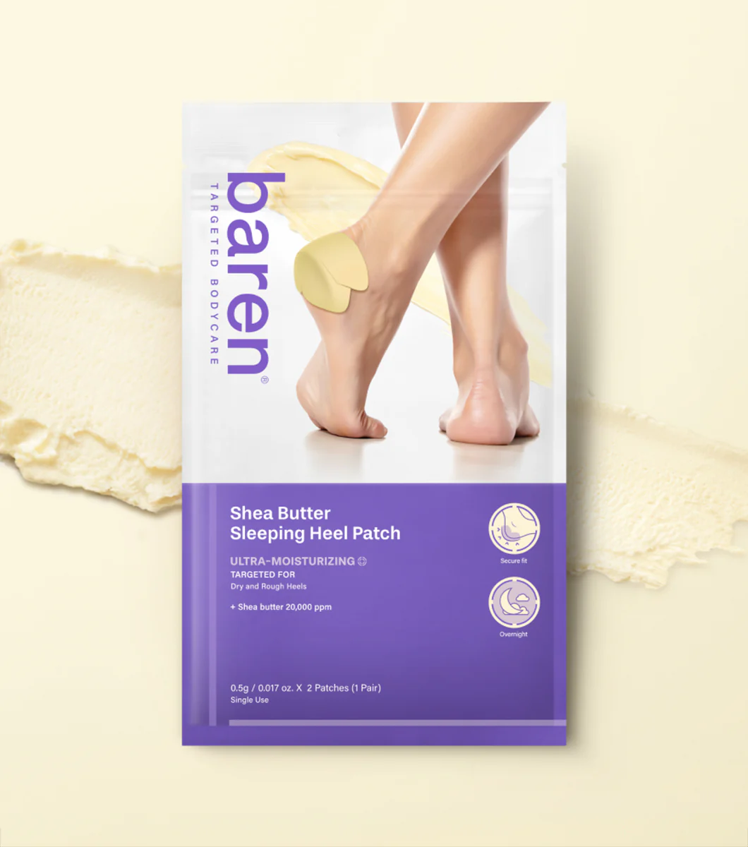 BAREN Shea Butter Sleeping Heel Patch – Parches Nocturnos para Talones con Manteca de Karité - Image 4