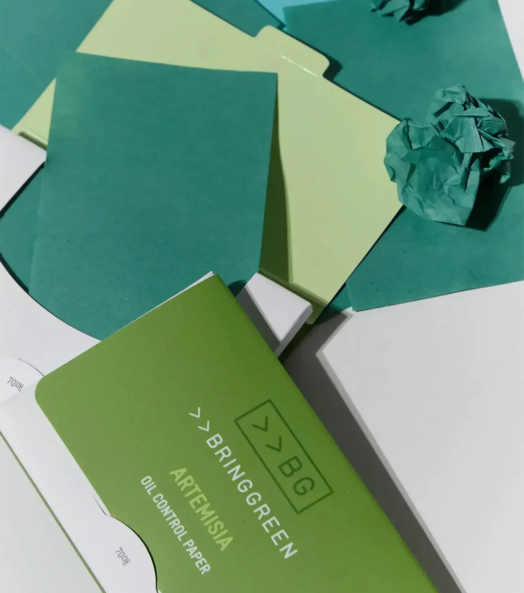 BRING GREEN | Artemisia Oil Control Paper 70u – Papeles Matificantes Antibrillo con Polvo de Artemisia. - Image 2