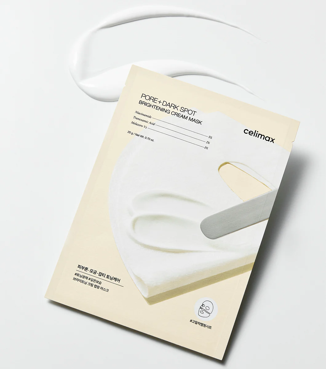 Celimax PORE+DARK SPOT BRIGHTENING CREAM MASK 1 und | Macarilla Facial Iluminadora - Image 4
