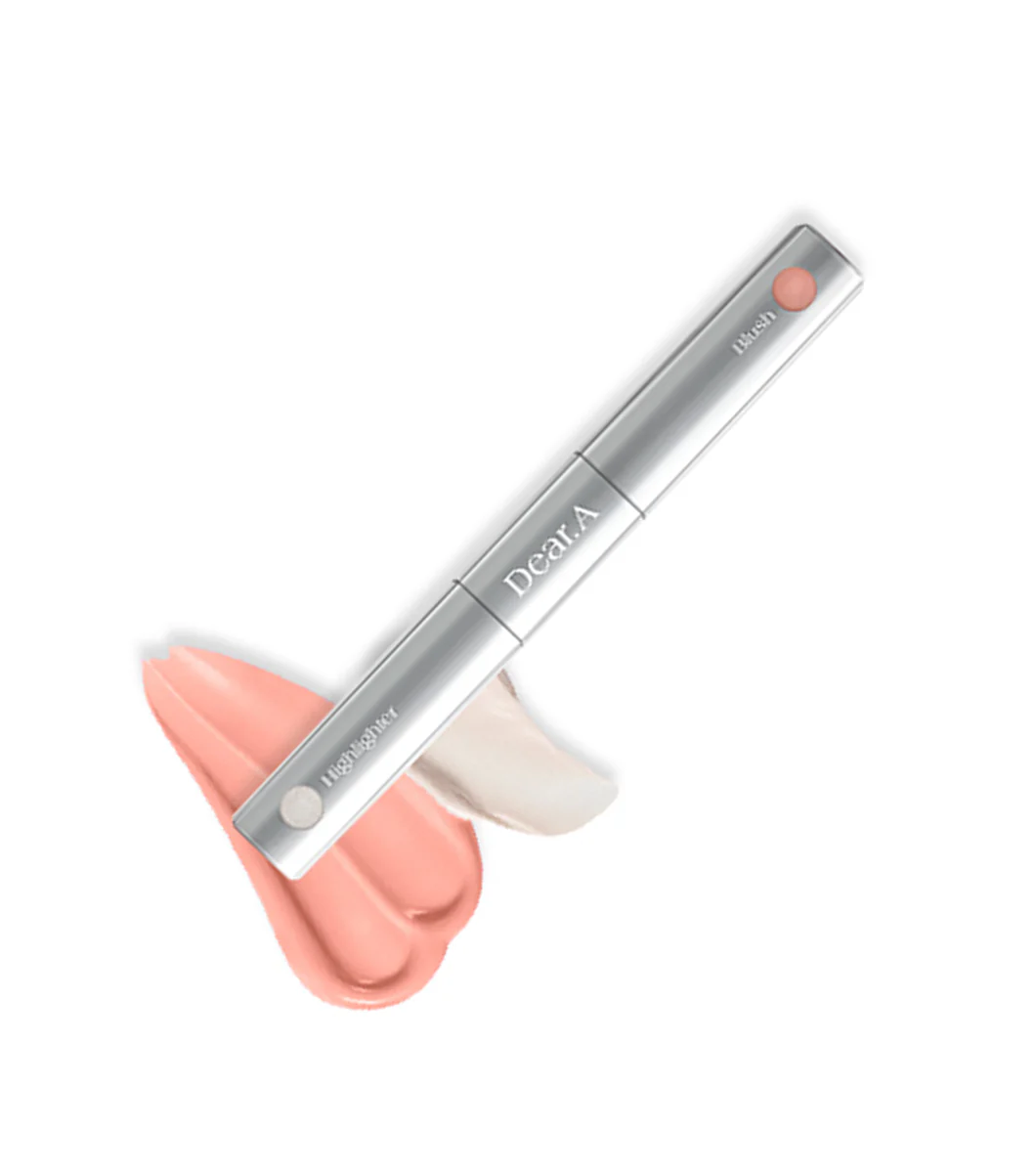 DEAR.A | Blush & Beam Dual Stick 8g – Rubor e Iluminador Dual con Ceramidas y Manteca de Karité. - Image 4