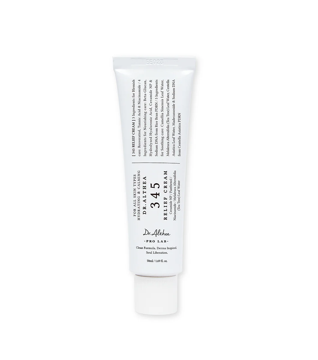 DR. ALTHEA | 345 Relief Cream | 50ml | Crema Ligera Calmante y Equilibrante con Teca, Pantenol y Ceramidas