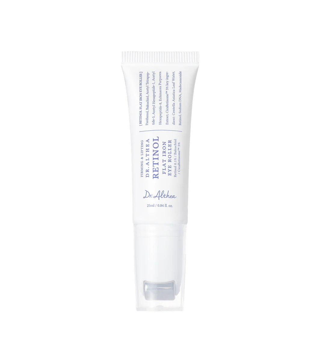 DR. ALTHEA | Retinol Flat Iron Eye Roller | 25ml | Sérum Contorno de Ojos con Retinol, Bakuchiol y Aplicador Roller