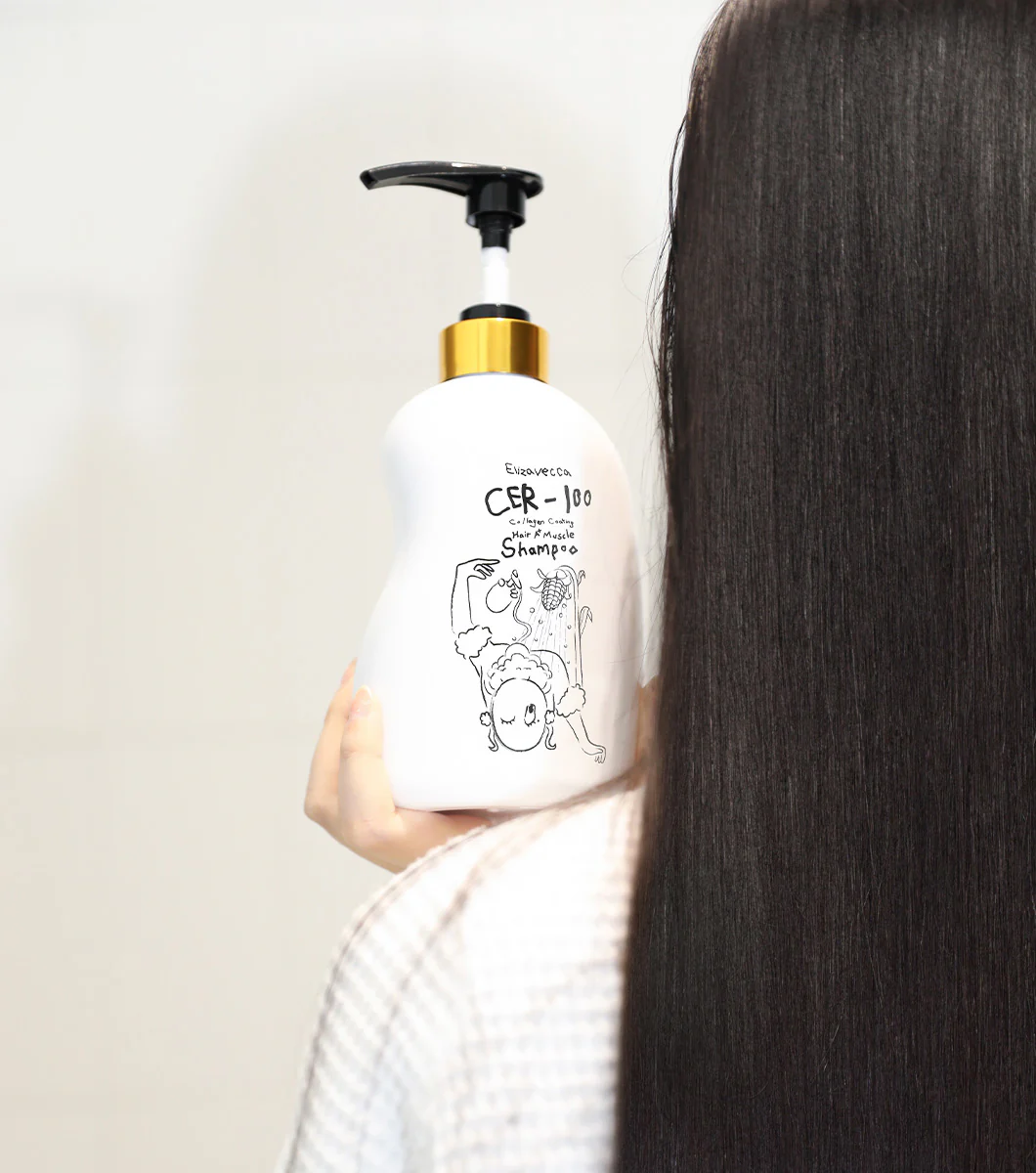 ELIZAVECCA CER-100 Collagen Coating Hair Muscle Shampoo 500ml – Champú Fortalecedor y Revitalizante con Colágeno Hidrolizado - Image 3