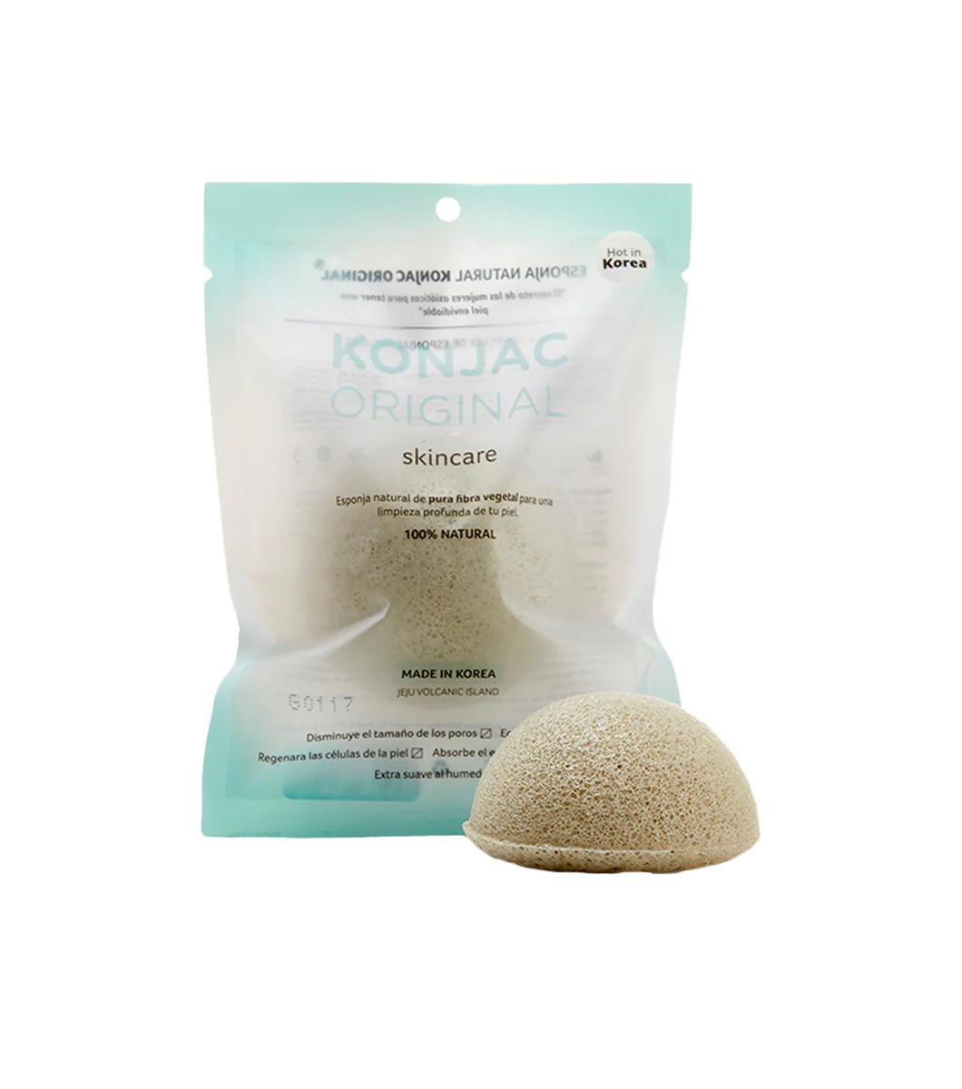 KONJAC | Esponja Facial Arcilla Verde Francés