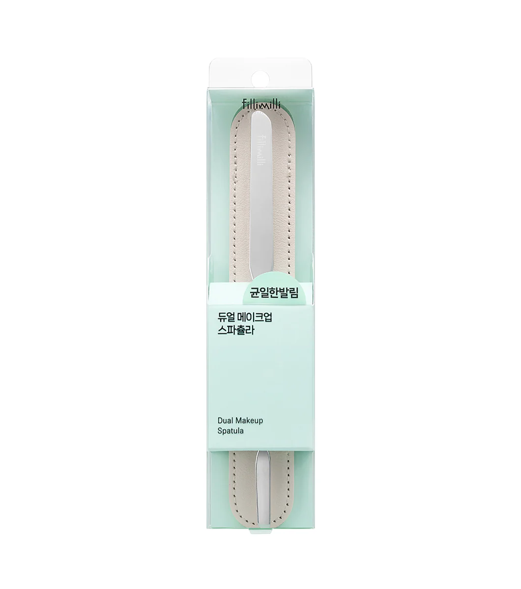 FILLIMILLI Dual Makeup Spatula 1 pza – Espátula para Base de Maquillaje con Acero Inoxidable Higiénico