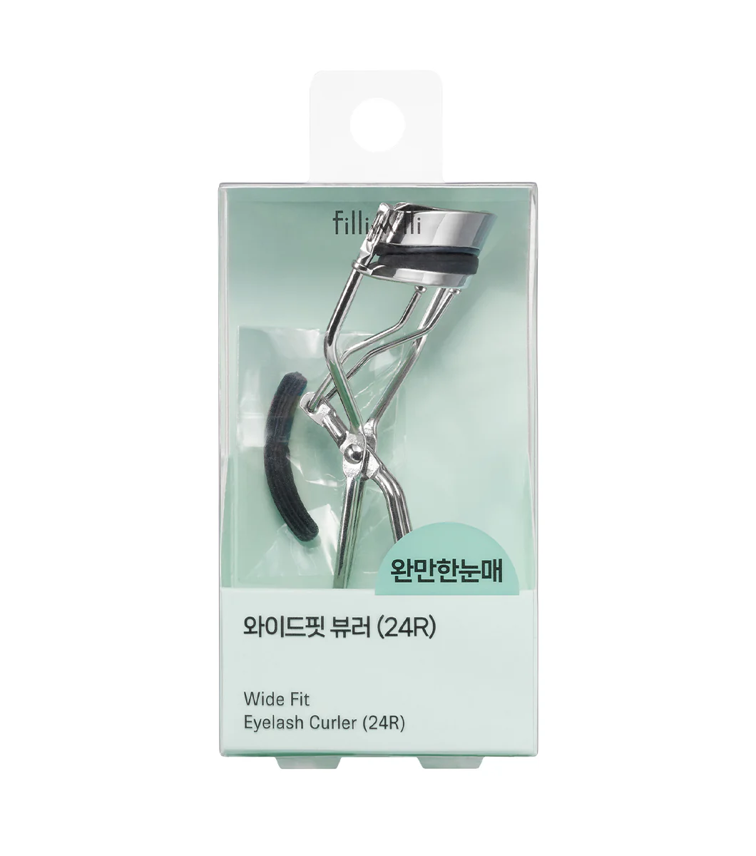 FILLIMILLI Wide Fit Eyelash Curler (24R) 1 pza – Rizador de Pestañas Gran Apertura con Acero Inoxidable