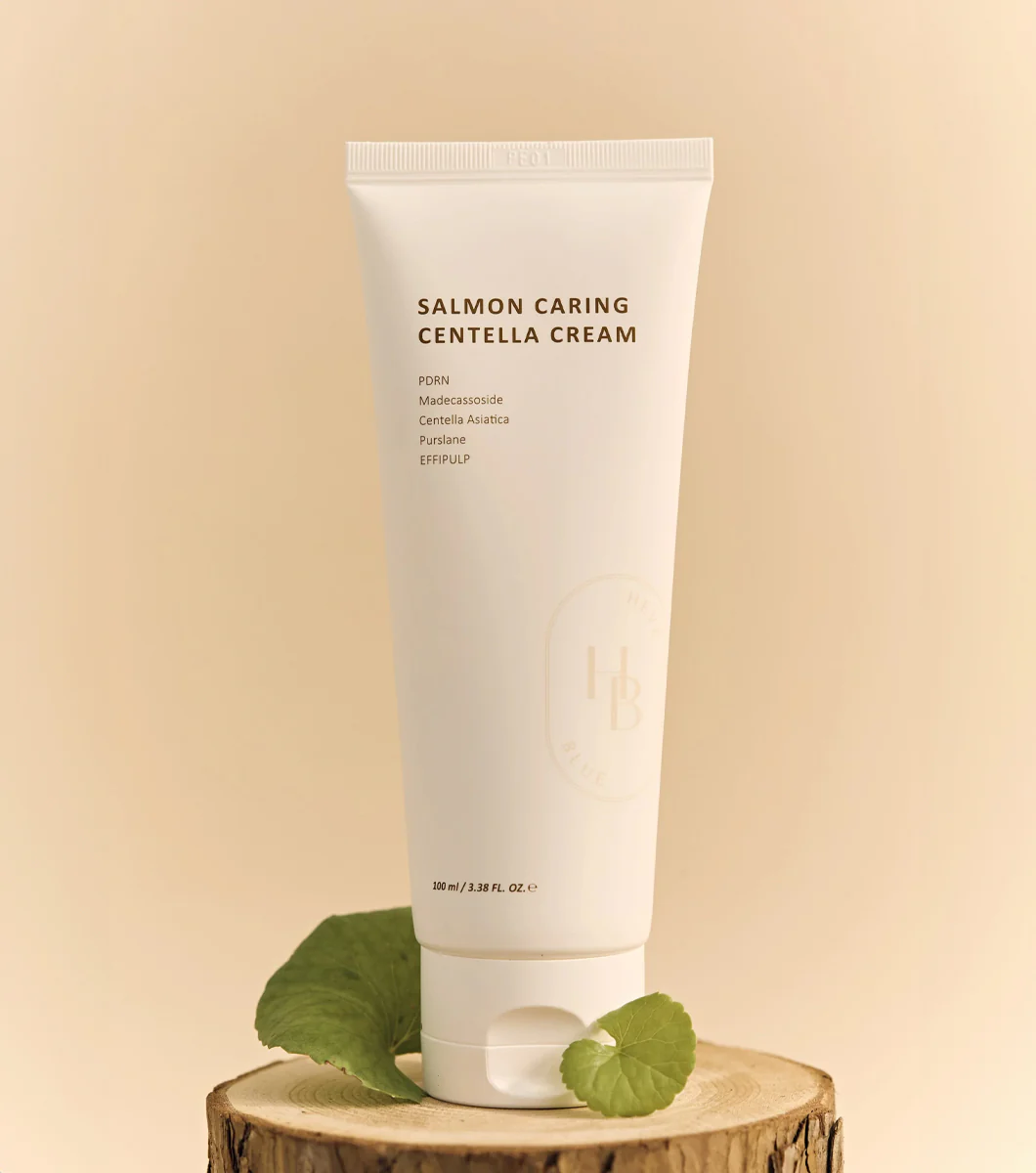 HEVEBLUE Salmon Caring Centella Cream 100ml – Crema Calmante Reparadora con PDRN y Centella - Image 2