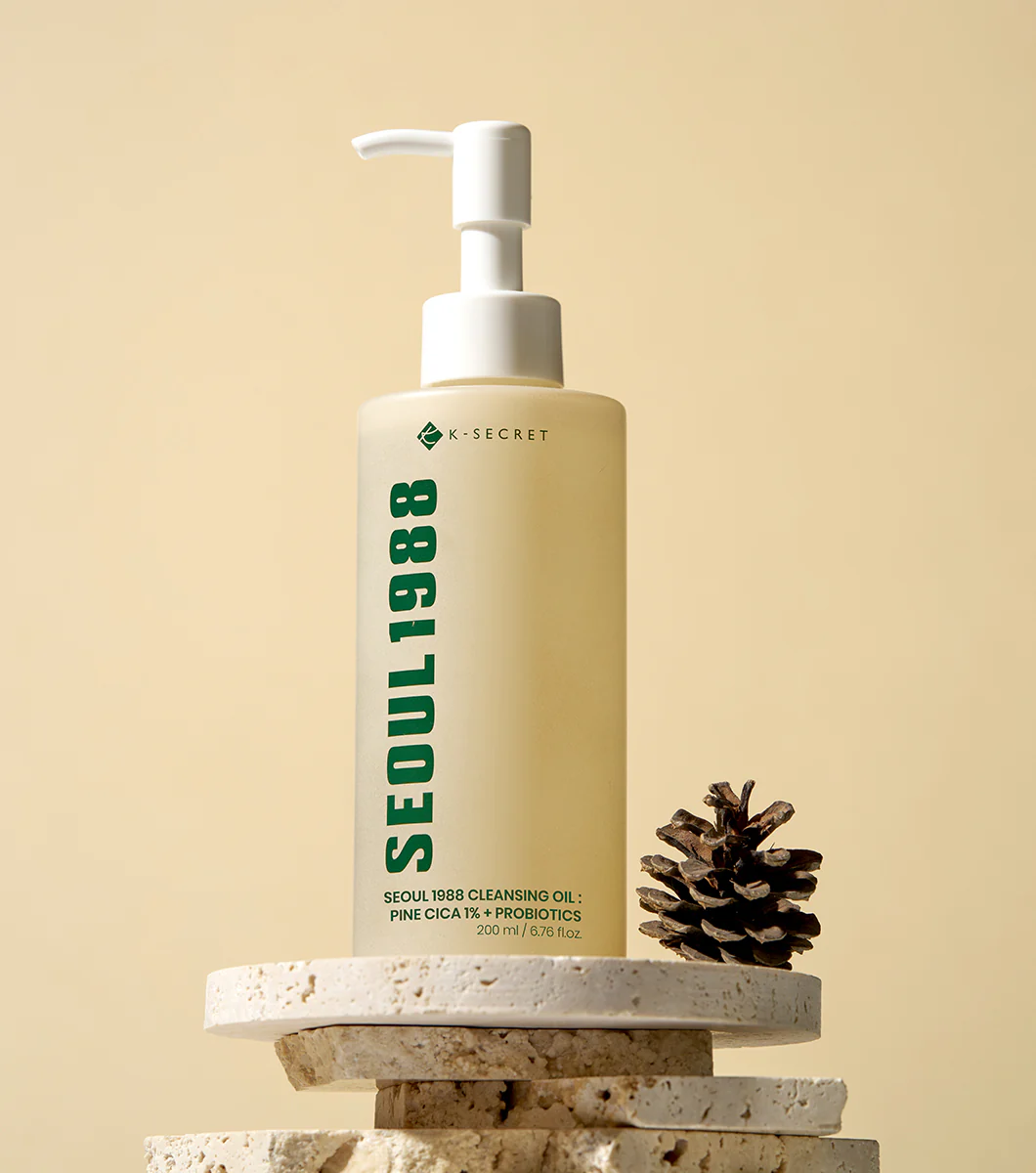 K-SECRET Seoul 1988 Cleansing Oil: Pine Cica 1% + Probiotics 200ml – Aceite Limpiador Purificante con Pine Cica y Probióticos - Image 2