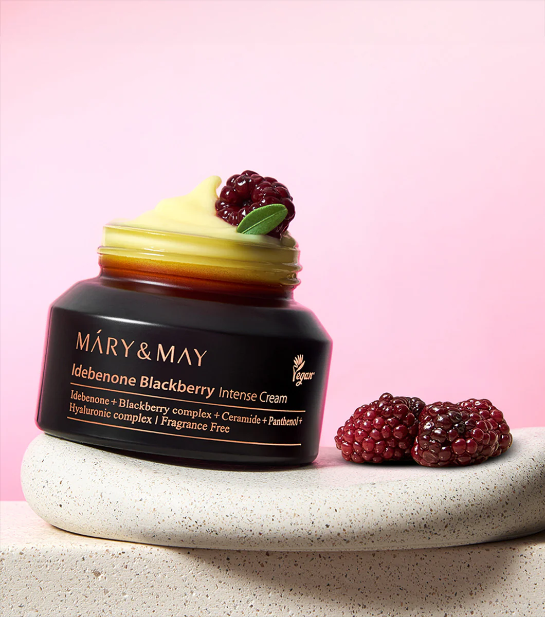 MARY&MAY Idebenone Blackberry Intense Cream 70g – Crema Antioxidante y Reafirmante con Idebenona - Image 2