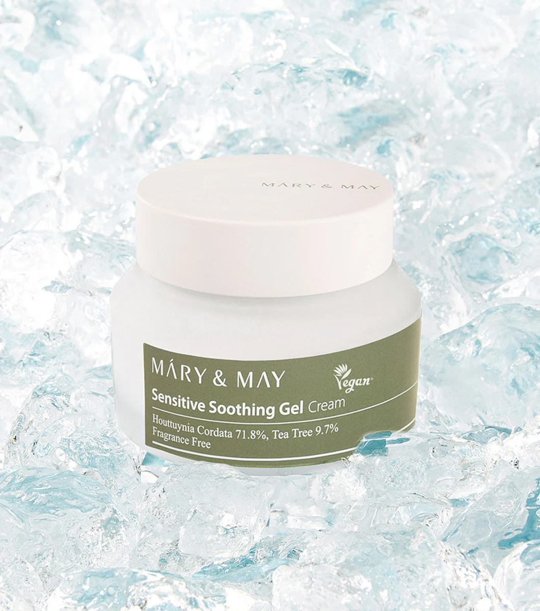 MARY&MAY Sensitive Soothing Gel Cream 70g – Crema Gel Calmante y Anti-imperfecciones con Houttuynia - Image 2