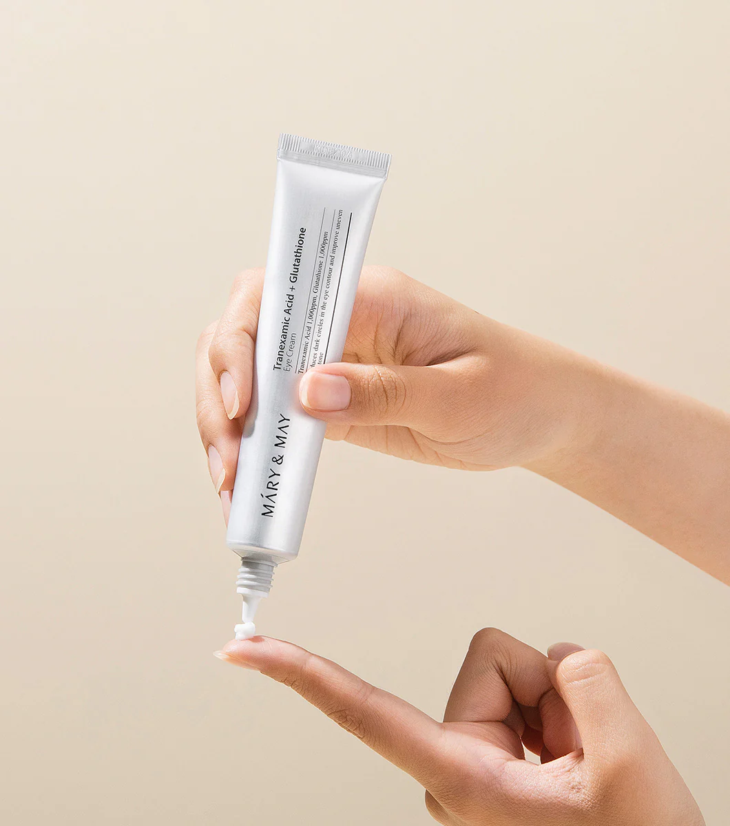 MARY&MAY Tranexamic Acid + Glutathione Eye Cream 30g – Crema para Contorno de Ojos Aclarante con Ácido Tranexámico - Image 3