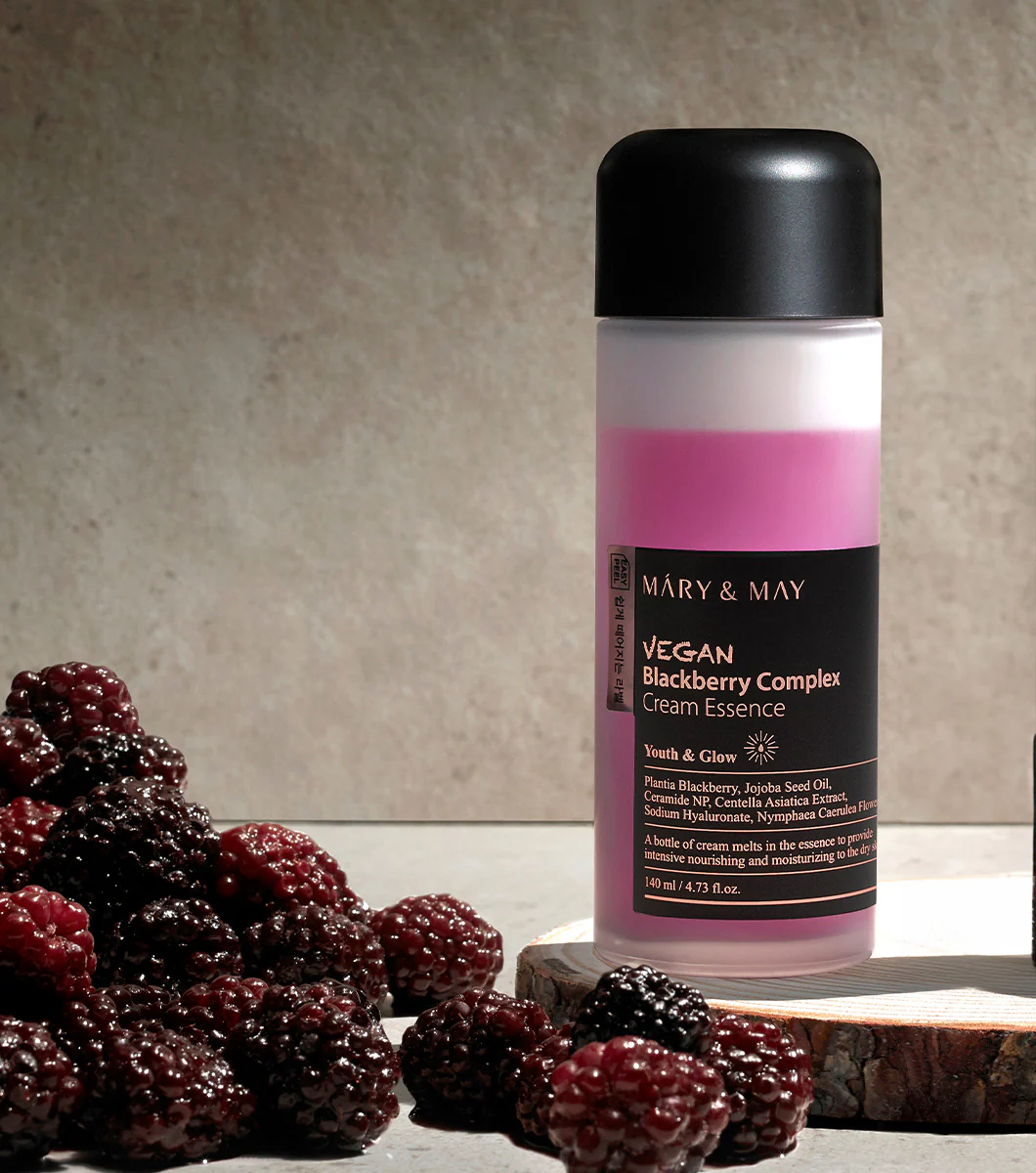 MARY&MAY Vegan Blackberry Complex Cream Essence 140ml – Esencia Hidratante y Antioxidante con Blackberry Extract - Image 2