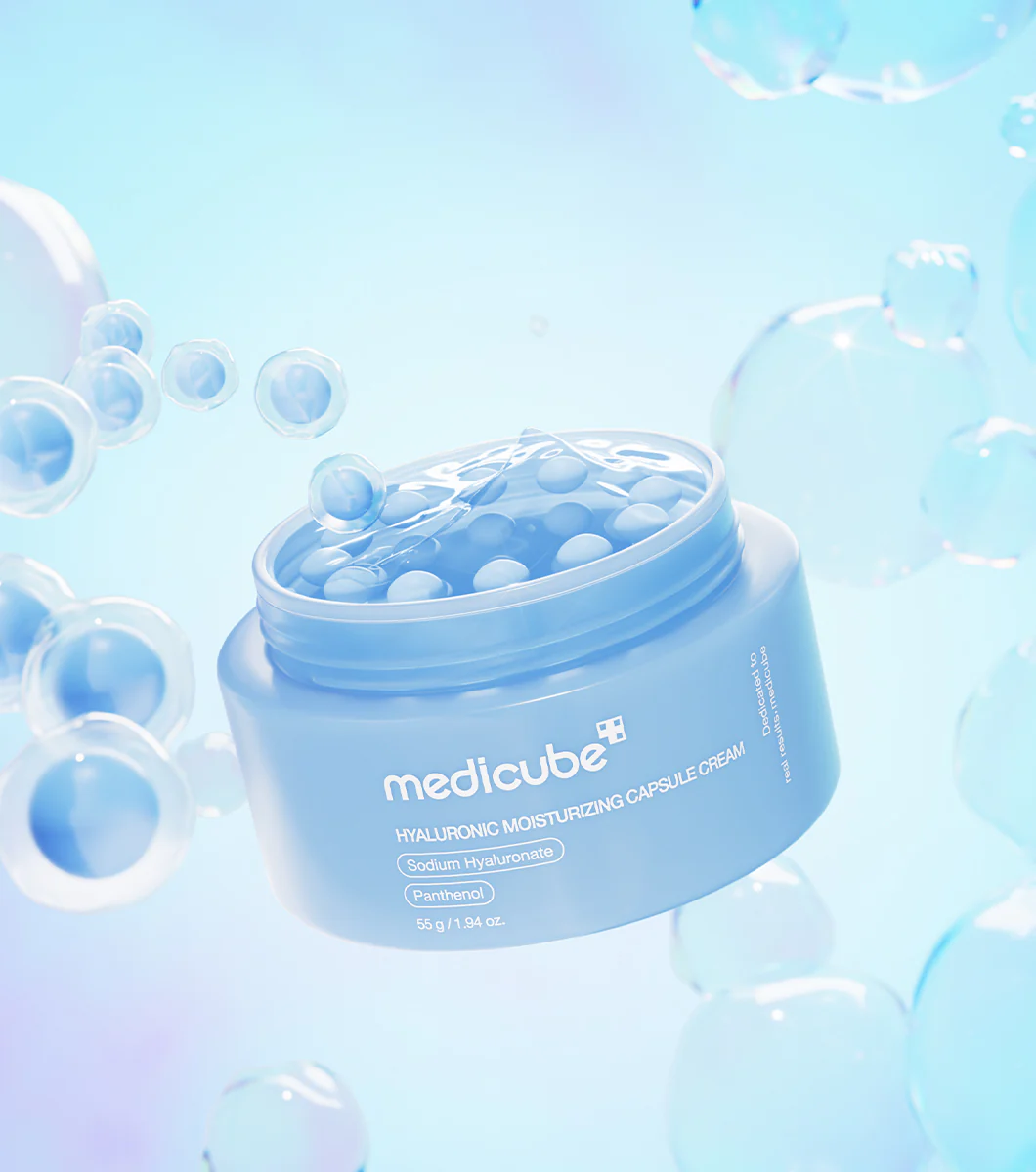 MEDICUBE Hyaluronic Moisturizing Capsule Cream 55g – Crema Hidratante Intensiva con Cápsulas de Ácido Hialurónico - Image 2