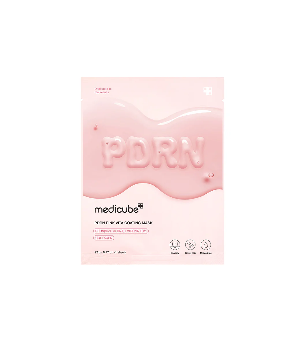 MEDICUBE PDRN PINK VITA COATING MASK 1u (22g) | Mascarilla para ilumar y reafirmar
