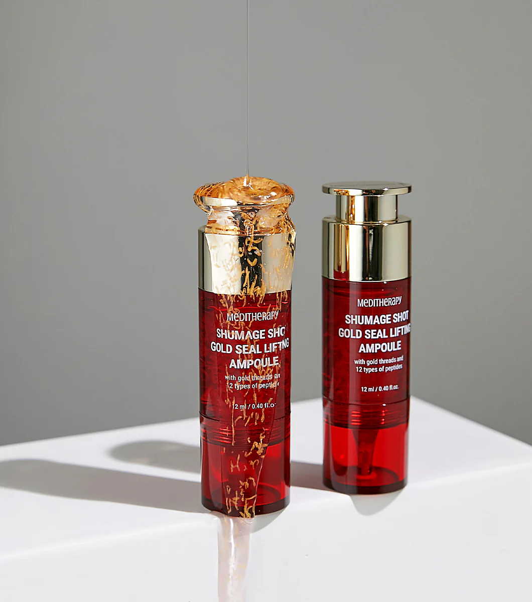 MEDITHERAPY Shumage Shot Gold Seal Lifting Ampoule 12ml – Ampolla Reafirmante Efecto Hilos con Oro Coloidal - Image 4