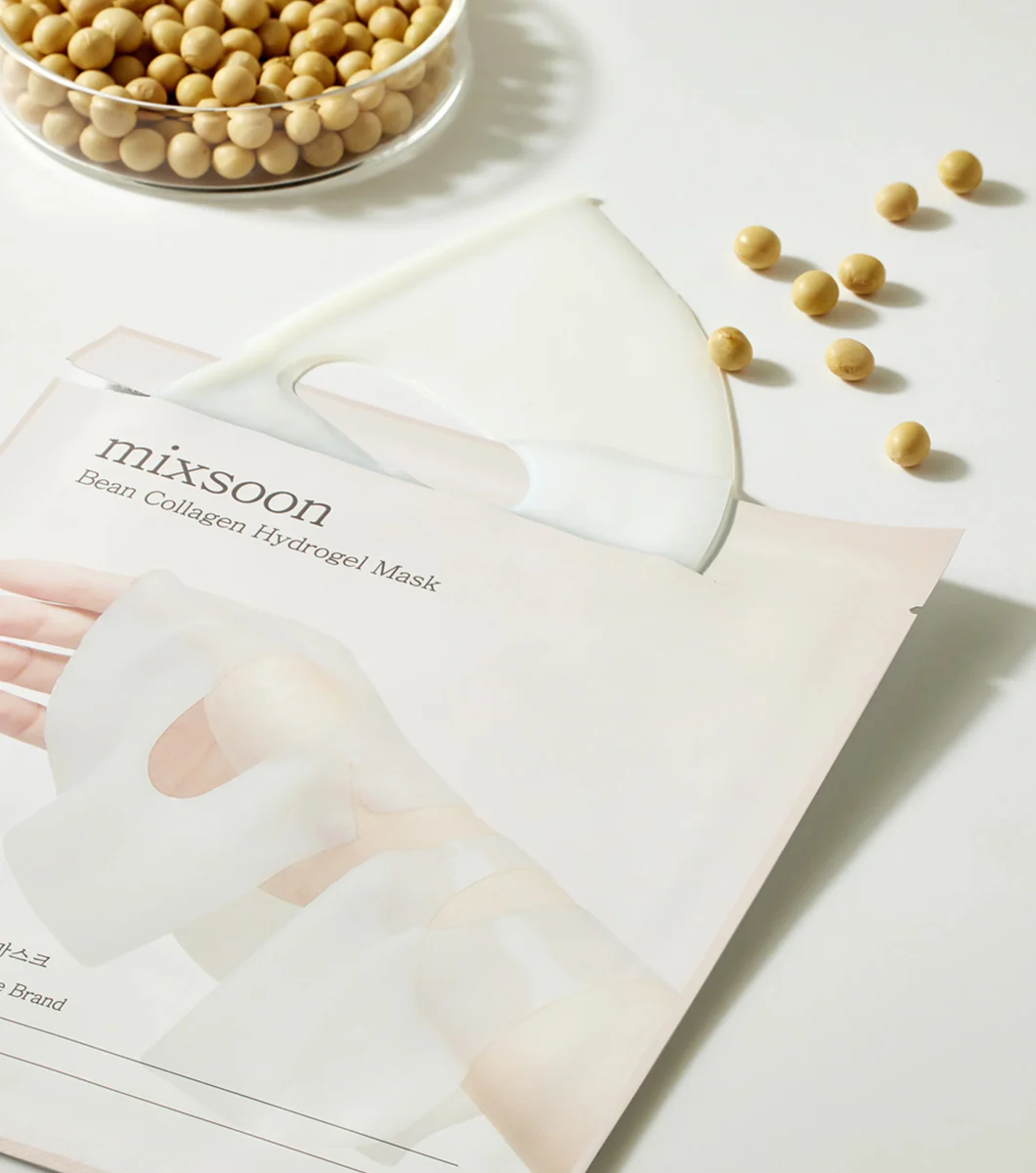 MIXSOON Bean Collagen Hydrogel Mask 1u – Mascarilla Reafirmante de Hidrogel con Colágeno de Bajo Peso Molecular - Image 3