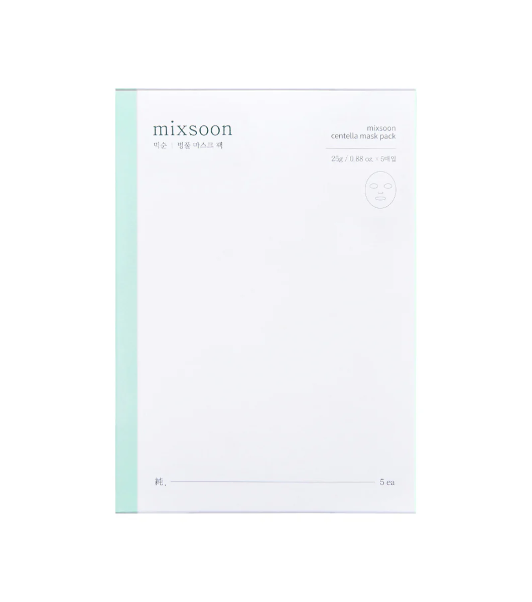 MIXSOON Centella Mask Pack 1u – Mascarilla Calmante y Reparadora con Centella Asiática