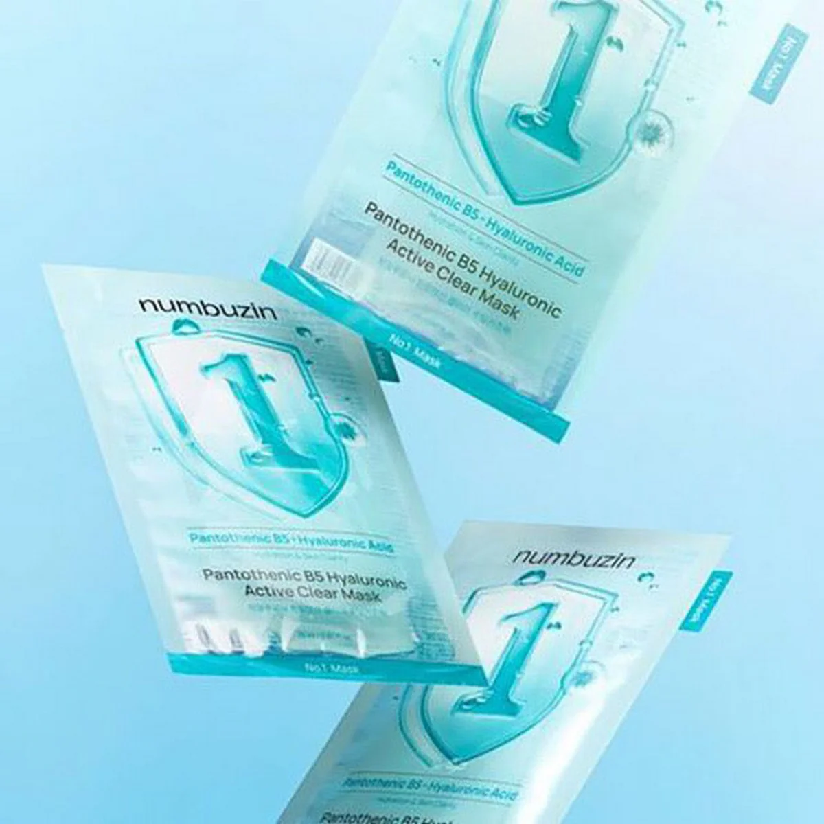 NUMBUZIN No.1 Pantothenic B5 Hyaluronic Active Clear Mask 1u – Mascarilla Calmante Anti-imperfecciones con Ácido Pantoténico (Vitamina B5) - Image 3