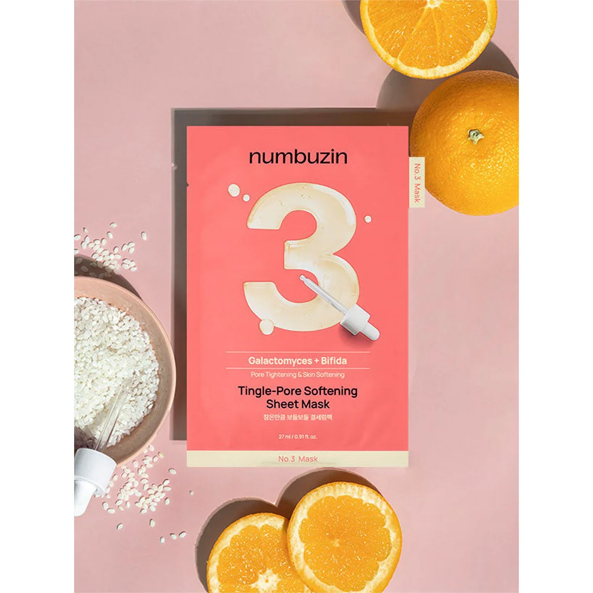 NUMBUZIN No.3 Tingle-Pore Softening Sheet Mask 1u – Mascarilla Suavizante de Poros con Bífida y Galactomyces - Image 4