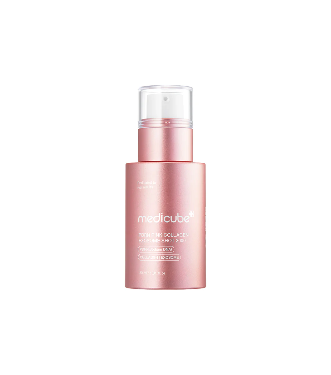 MEDICUBE - PDRN Pink Collagen Exosome Shot Serum (2000 ppm, 30 ml) | Serum de PDRN con micro-agujas