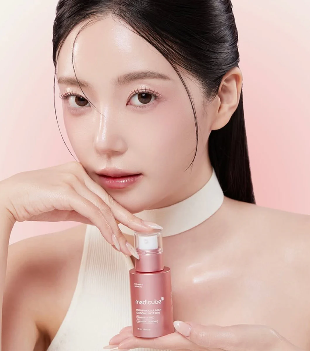 MEDICUBE - PDRN Pink Collagen Exosome Shot Serum (2000 ppm, 30 ml) | Serum de PDRN con micro-agujas - Image 4