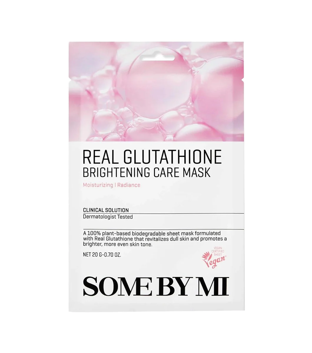 Some By Mi Real Glutathione Brightening Care Mask 20g – Mascarilla Facial Iluminadora Con Glutatión